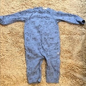 Adorable House of Jamie Blue Kids Footie with Animal Design